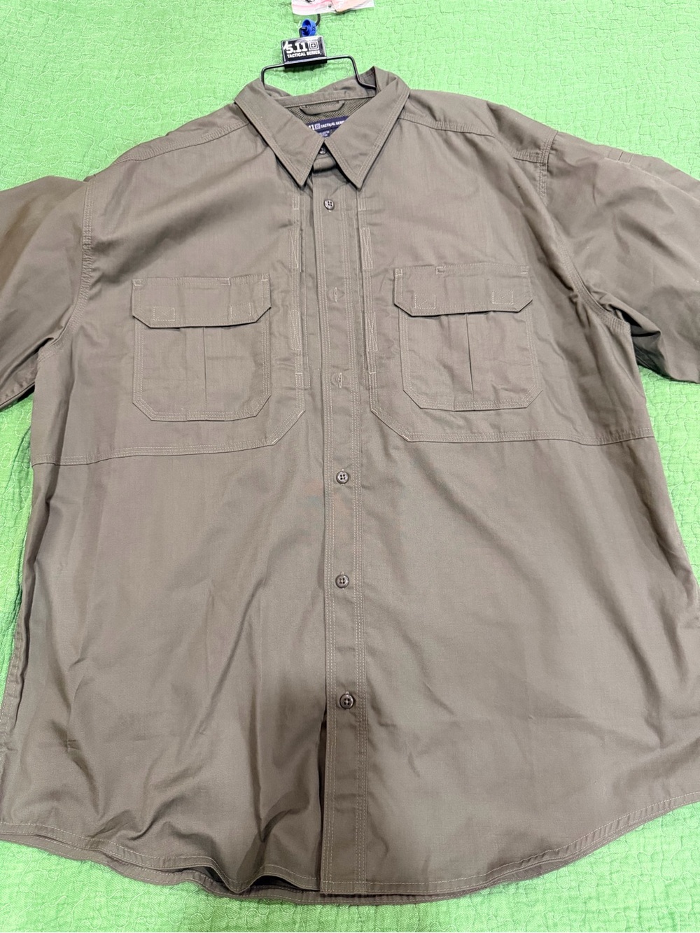 5.11 Tactical Men's Short Sleeve Button Front Shirt - Olive Green